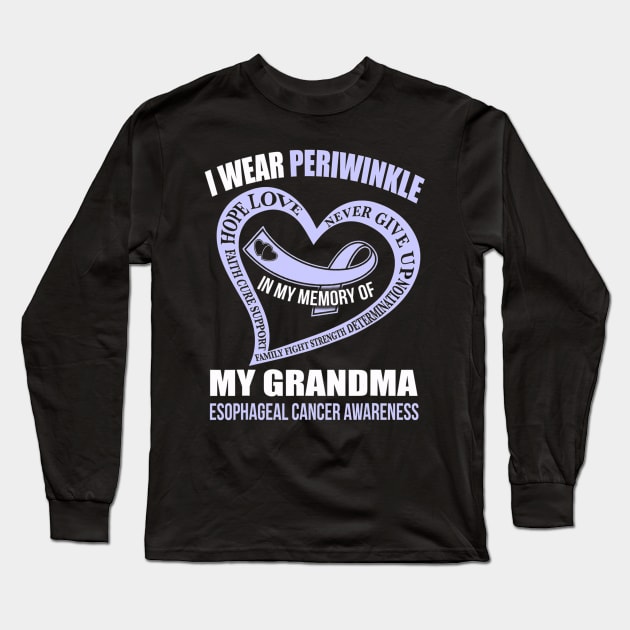 In My Memory Of My Grandma Esophageal Cancer Awareness Long Sleeve T-Shirt by CarolIrvine